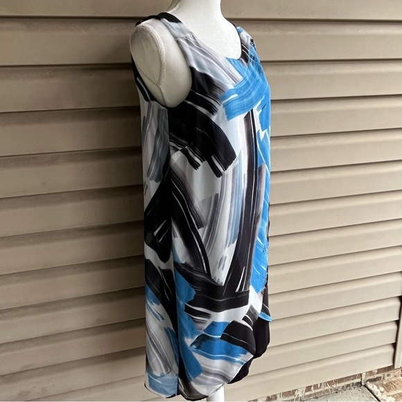 •Coldwater Creek• Abstract Print Sleeveless Dress - Size Small - Picture 5 of 9